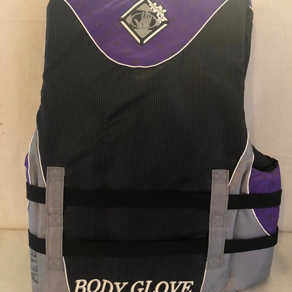 Adult X-Small Purple/Black Body Glove Vibe Competition Flotation Vest - Picture 2 of 8